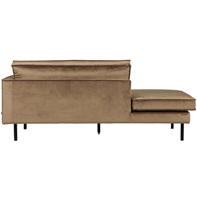 Rodeo daybed rechts ribstof bruin