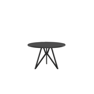 Studio HENK tafel Butterfly Rond Tripod - zwart frame, zwarte beits