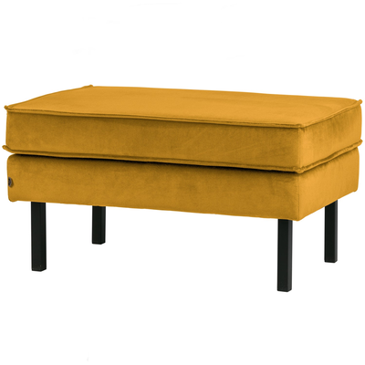 Rodeo hocker op poten velvet kastanjebruin