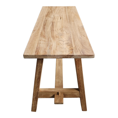 Teakhouten krukjes naturel