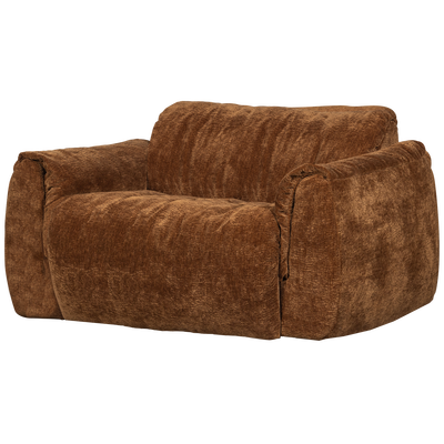 Baggy loveseat geweven chenille bruin