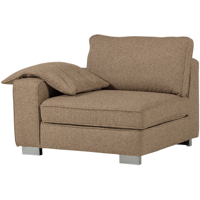 Lazy 1-zits element met arm links boucle antraciet