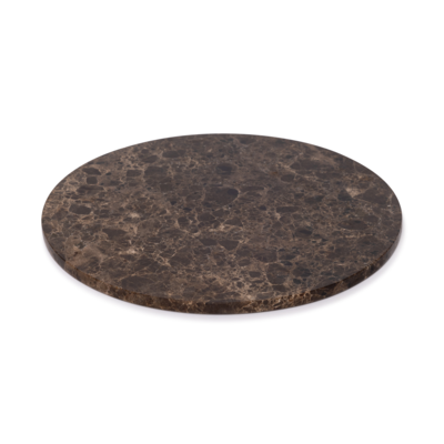 Marmer dienblad rond - bruin