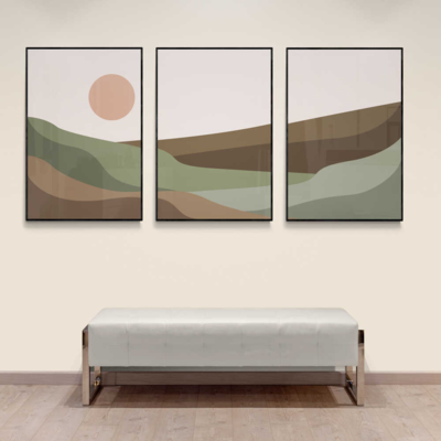 Walljar poster ingelijst - Abstract Mountains