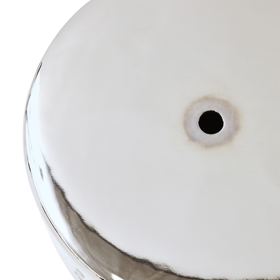 Stoneware Side Table | Chrome