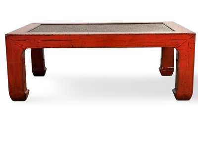 Salontafel met webbing uniek