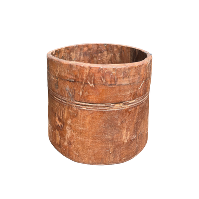 Oude houten pot uniek item