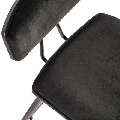 Senn barstoel velvet zwart