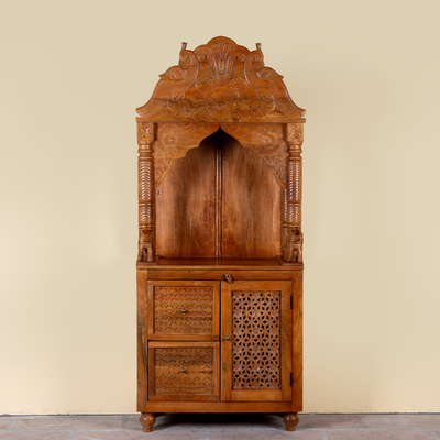 Moksha - Handgesneden Mandir van Mangohout
