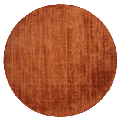 Vloerkleed Cos - Viscose Oranje Rond