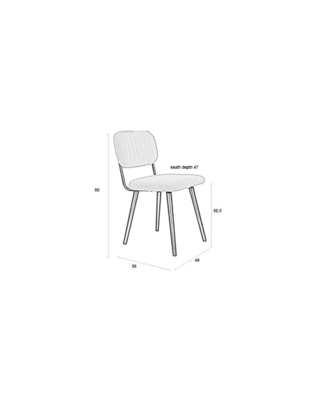 Housecraft living eetkamerstoel Jake bouclé