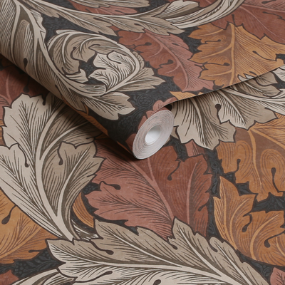 vliesbehang william morris at home acanthus burnt orange