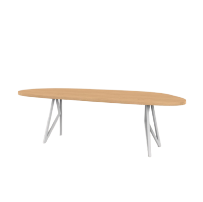 Studio HENK tafel Butterfly Blob - wit frame, hardwax light 3041