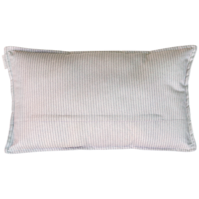 Kussen canvas streepjes zand taupe