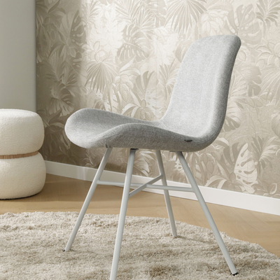 Eetkamerstoel Noa-Fé gestoffeerd - wit onderstel