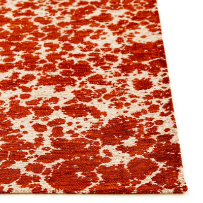 Eigentijds Cloud vloerkleed met interlaced patroon in rood en ivoor