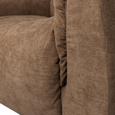 Baggy loveseat geweven chenille bruin