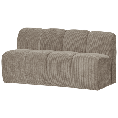 Mojo eetbank 164 cm met rugleuning ribstof roestbruin
