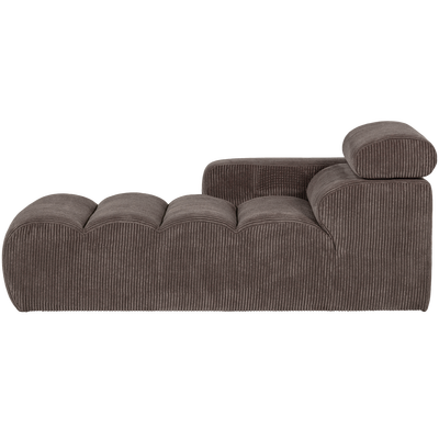 Novi chaise longue element arm links ribstof terra
