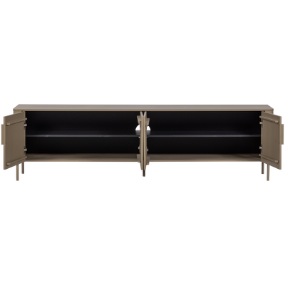 Gunnar tv meubel 200 cm grenen matzwart [fsc]