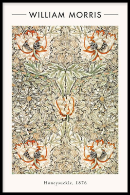 Walljar poster ingelijst - William Morris - Honeysuckle II