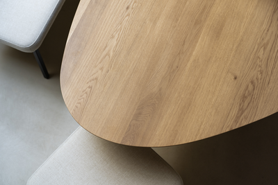 Studio HENK tafel Slim X-type Blob (organisch), zwart frame - Smart Collectie