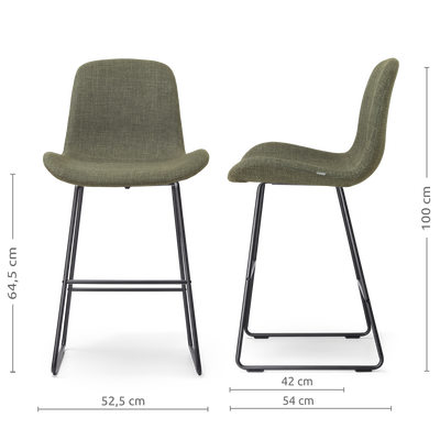  Barkruk Nino-Fé - zwart onderstel - 65 cm