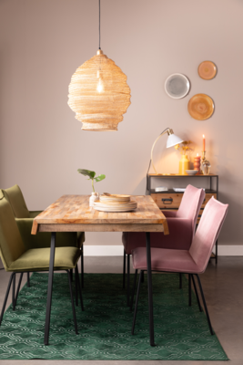 Stoel Floke velvet (set van 2)