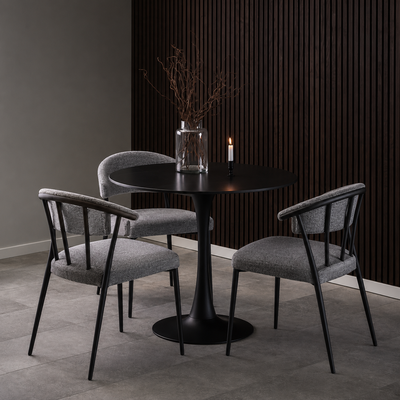 Marly ronde eettafel keramiek wit - Ø90x75 cm
