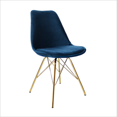 Kuipstoel Velvet goud frame