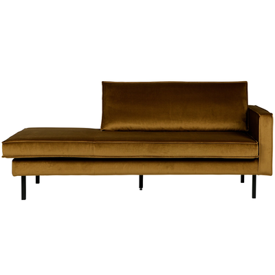 Rodeo daybed rechts ribstof bruin