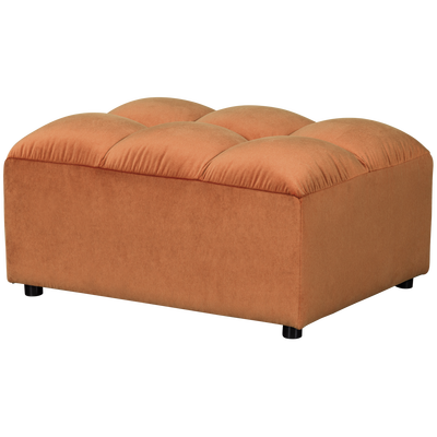 Allure hocker geweven stof donkerbruin melange