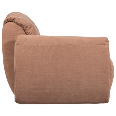 Baggy 1-zits element met arm links geweven chenille oudroze