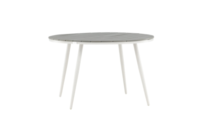 Solis Tuintafel - ø120cm - Wit Grijs