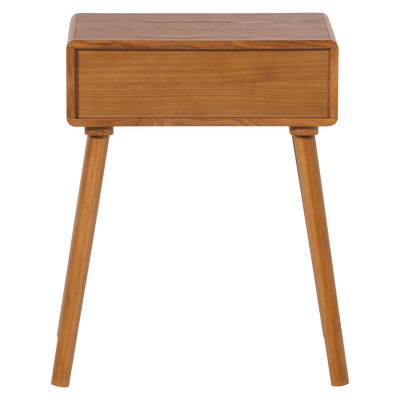 Nelo nachtkastje/bijzettafel hout bruin [fsc]