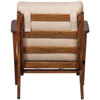 Houston fauteuil boucle/hout naturel
