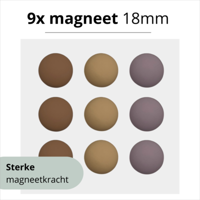 Magneetjes voor magneetbord | Set van 9