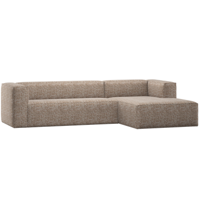 Bean hoekbank rechts chenille velvet taupe