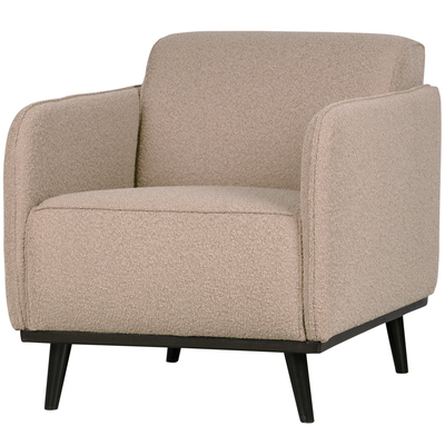 Statement fauteuil met arm chenille velvet perzikroze