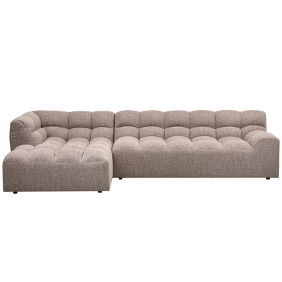 Allure chaise longue links geweven stof naturel melange