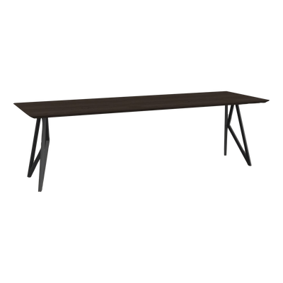 Studio HENK tafel Butterfly Rechthoekig - zwart frame, gerookte beits
