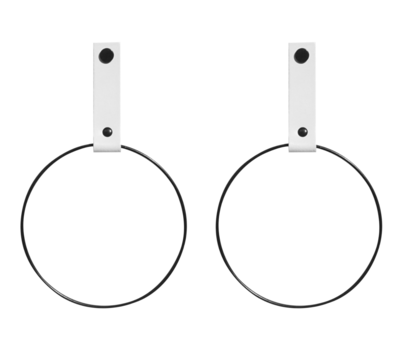 Leren handdoekring maat M (ring zwart)