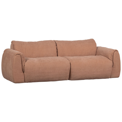 Baggy 2-zits bank 3d chenille middenbruin