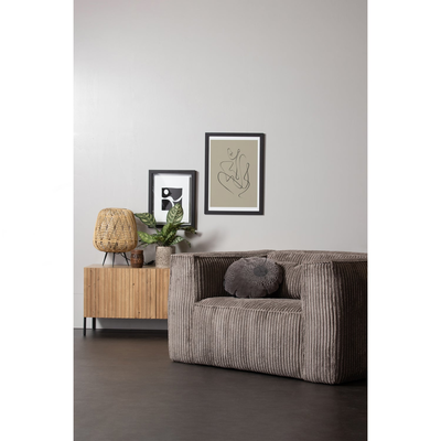 Bean fauteuil chenille velvet naturel