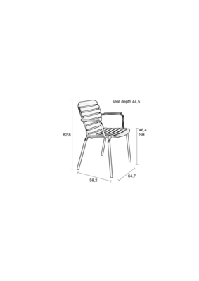 Zuiver Vondel Tuinstoel Met Armleuning - Set van 2