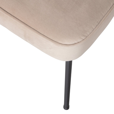Vogue eetkamerstoel structure velvet brass
