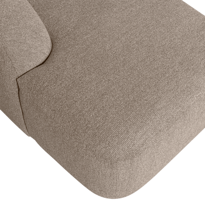 Sloping u-vorm bank off white melange