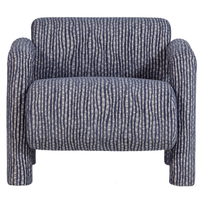 Lenny fauteuil met dessin grijsblauw