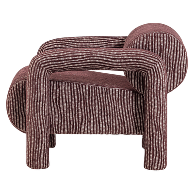 Lenny fauteuil met dessin grijsblauw