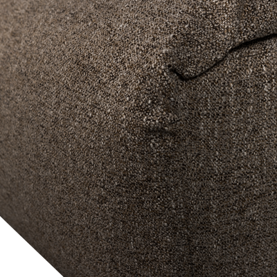 Baggy hocker geweven stof naturel melange